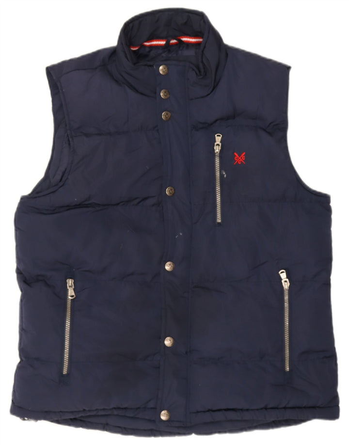 Мужская утепленная жилетка Crew Clothing UK 38, средний темно-синий полиэстер