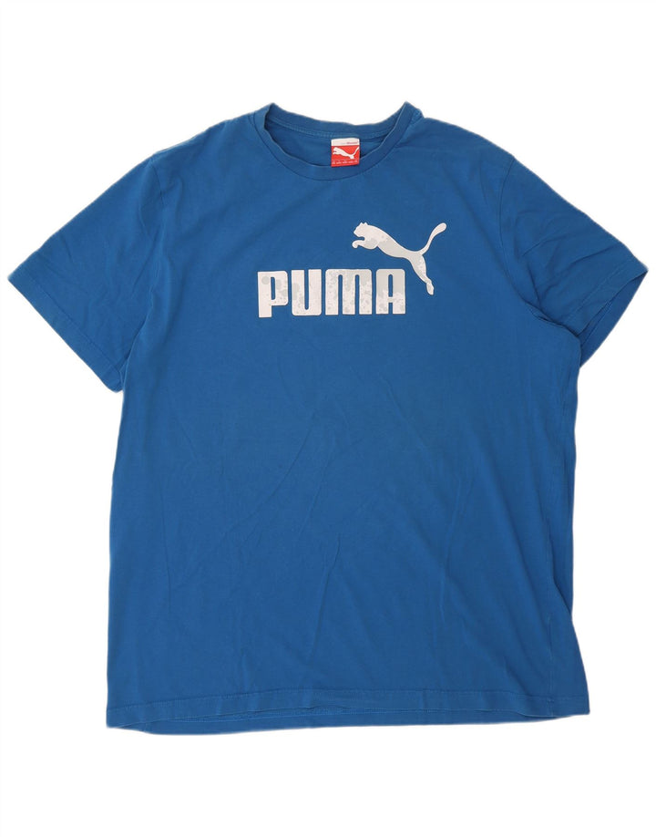 Мужская футболка с рисунком Puma 2XL, синяя