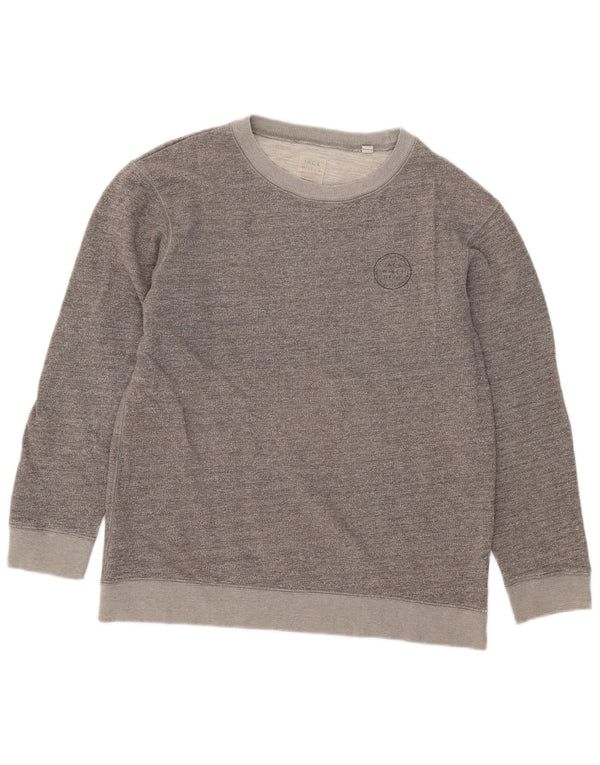 Женский свитер-свитшот Jack Wills UK 12, хлопковый средний серый в крапинку