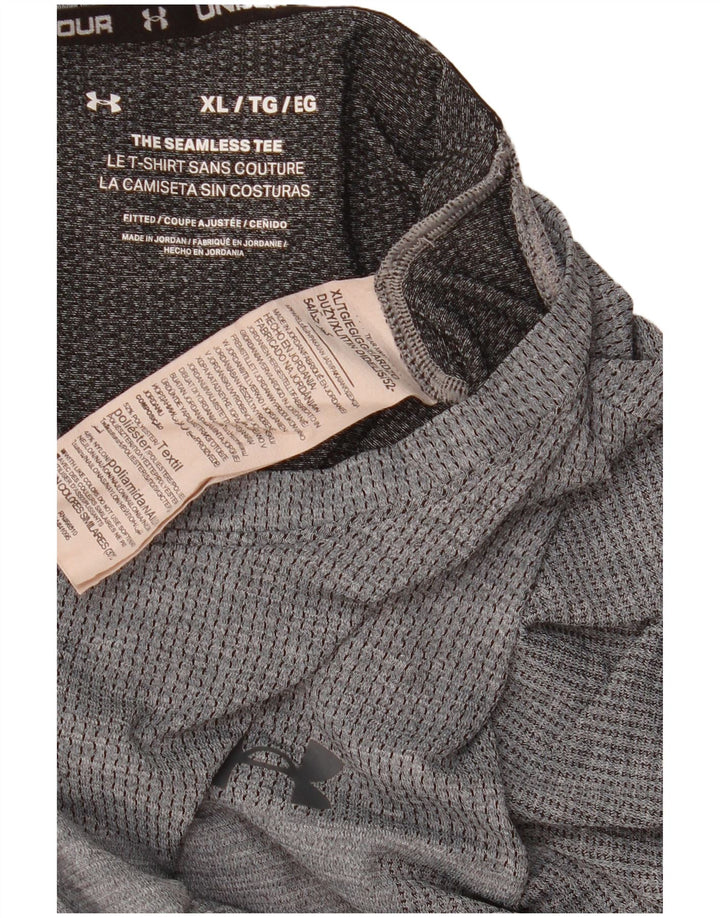 Мужская футболка Under Armour Top XL серая в тонкую полоску из полиэстера