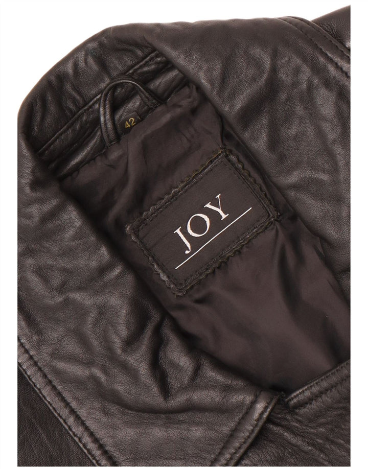 Женская кожаная куртка оверсайз Joy IT 42 Medium Black