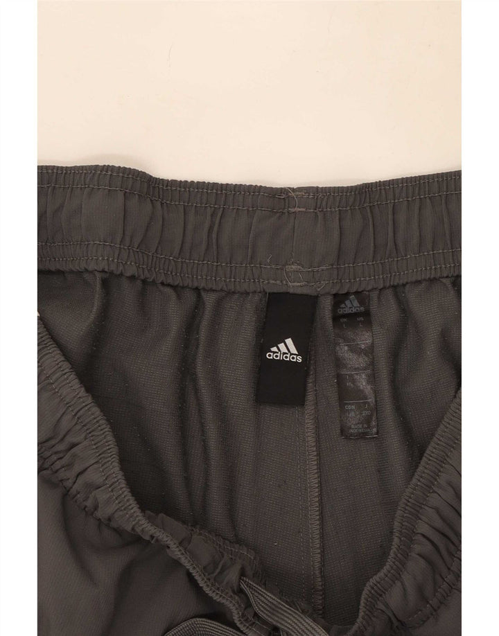 Мужские спортивные шорты Adidas, большие серые, полиэстер