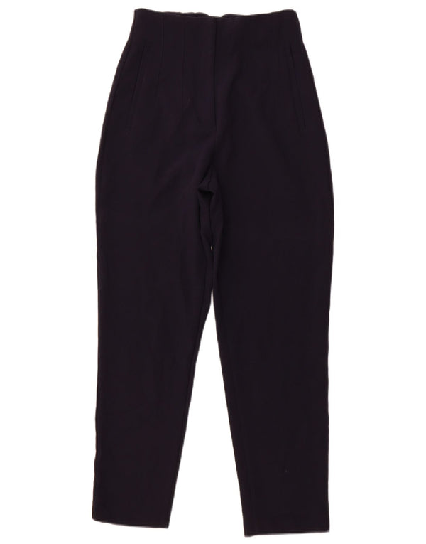 ZARA Женские повседневные зауженные брюки с высокой талией XS W24 L26 Темно-синие