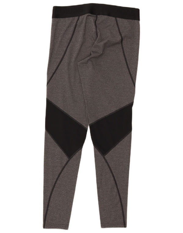 Женские леггинсы Adidas Climacool с рисунком UK 16/18, большие серые с цветными блоками