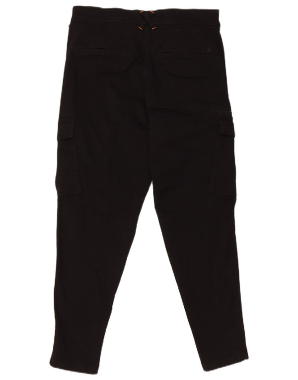 Мужские узкие укороченные брюки-карго Jack & Jones W28 L25, черный хлопок
