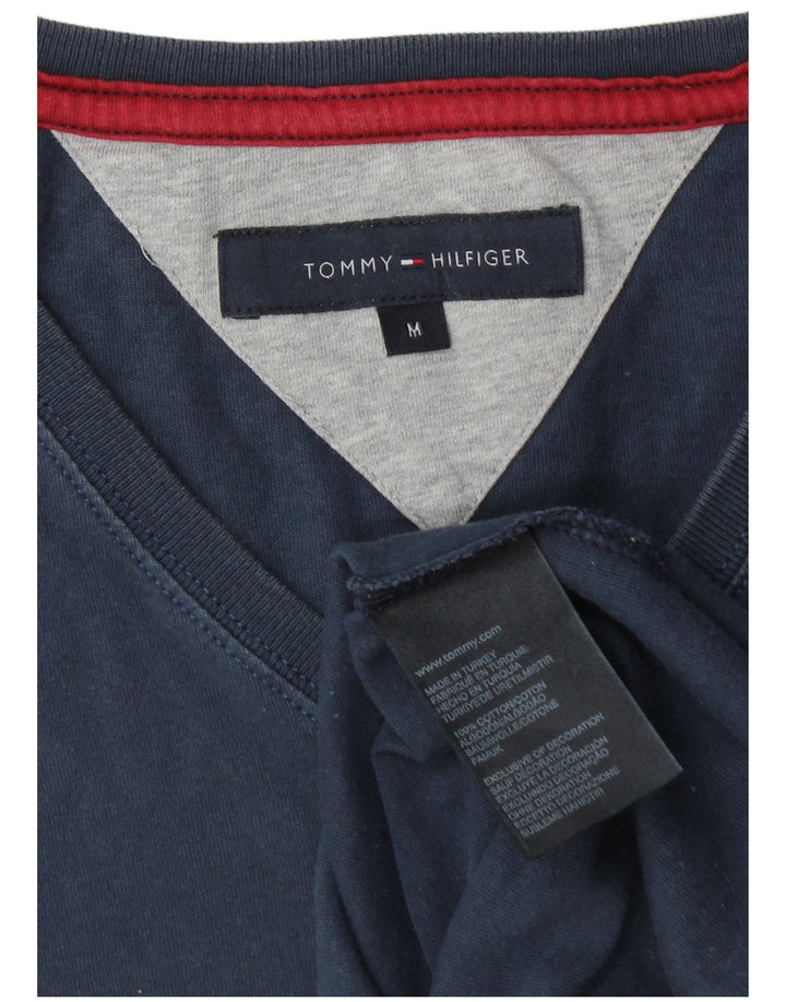 TOMMY HILFIGER Мужской топ с длинными рукавами, средний темно-синий, хлопок