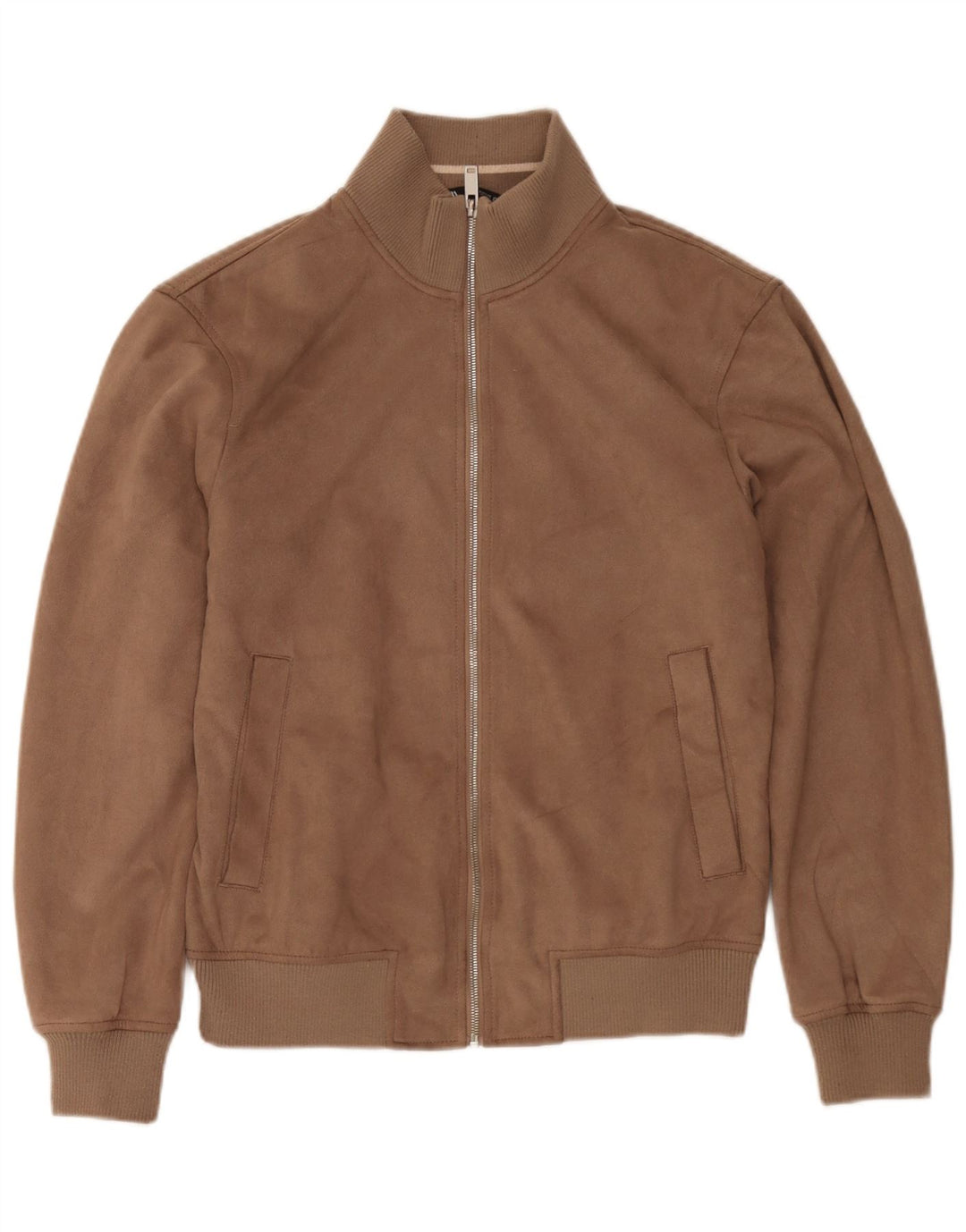 Мужская куртка-бомбер Zara UK 38, средний коричневый