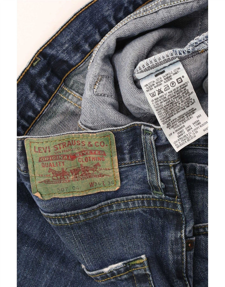 Мужские джинсы Levi's 507 Bootcut W34 L34 синие, хлопок