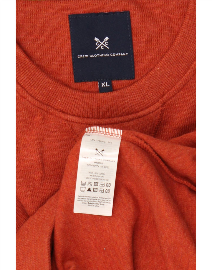 Мужская толстовка Crew Clothing, джемпер XL, оранжевый хлопок