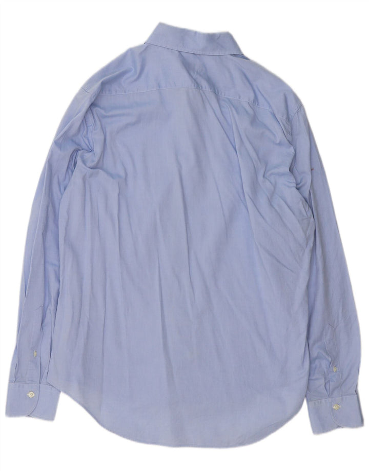 Мужская рубашка Fay, размер 44, 17, 1/2 XL, синяя, хлопковая