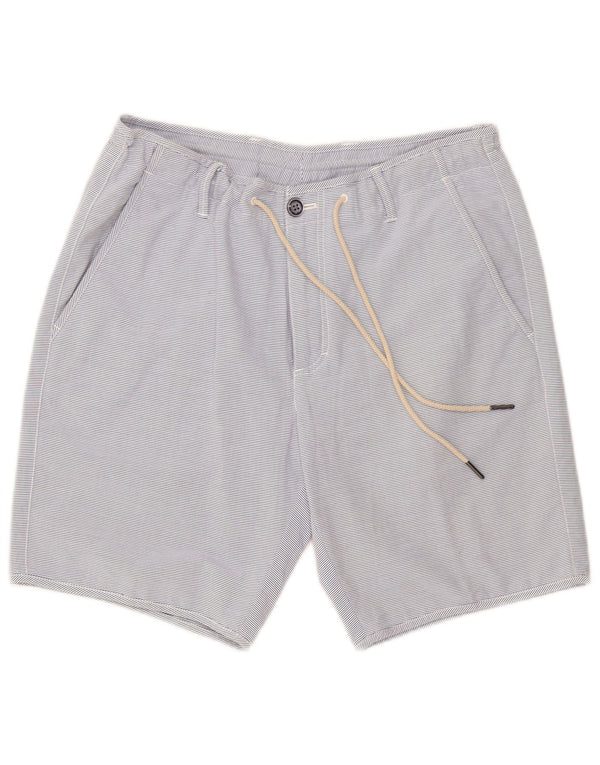 Мужские шорты чинос Massimo Dutti EU 42, большие, W32, синие, хлопковые в тонкую полоску