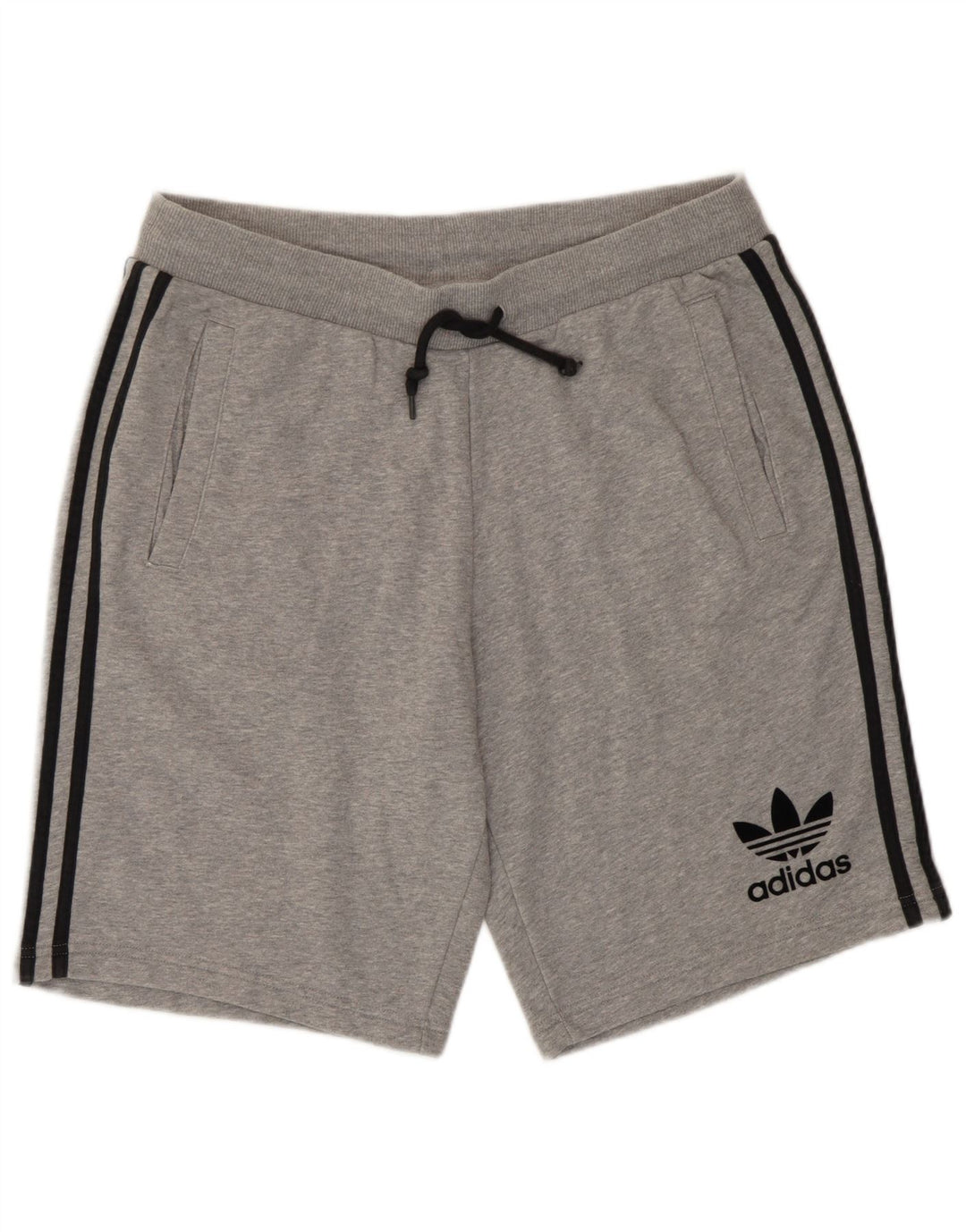 Мужские спортивные шорты Adidas большие серые в крапинку
