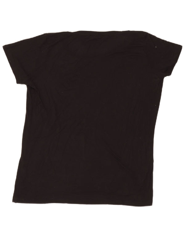Женская футболка с рисунком Trussardi Jeans Top UK 18 XL, черная