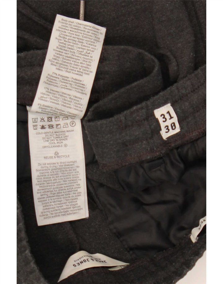 Мужские укороченные брюки Jack & Jones W31 L24 серые из полиэстера