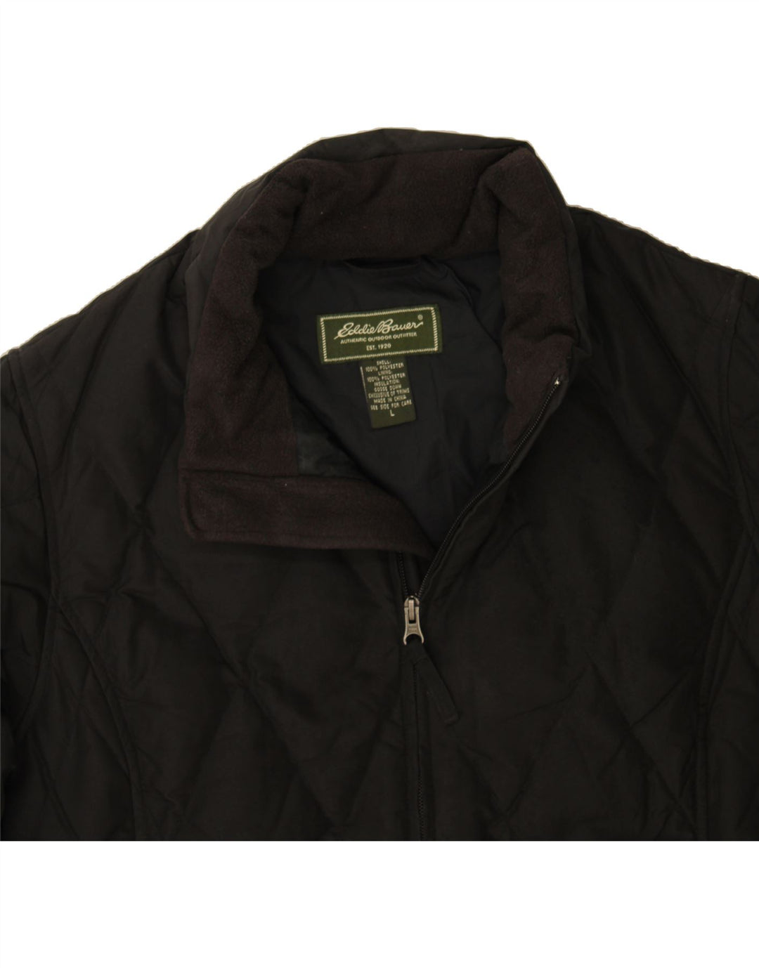 EDDIE BAUER Womens Padded Jacket UK 16 Large Black Polyester Vintage Eddie Bauer and Second-Hand Eddie Bauer from Messina Hembry 