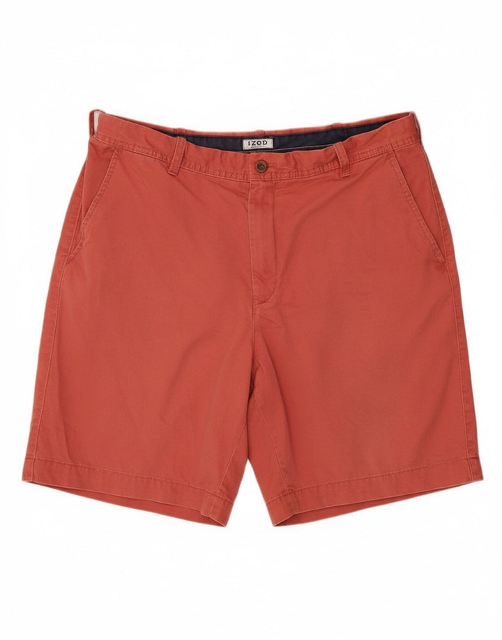 IZOD Mens Chino Shorts W36 Large  Pink Cotton