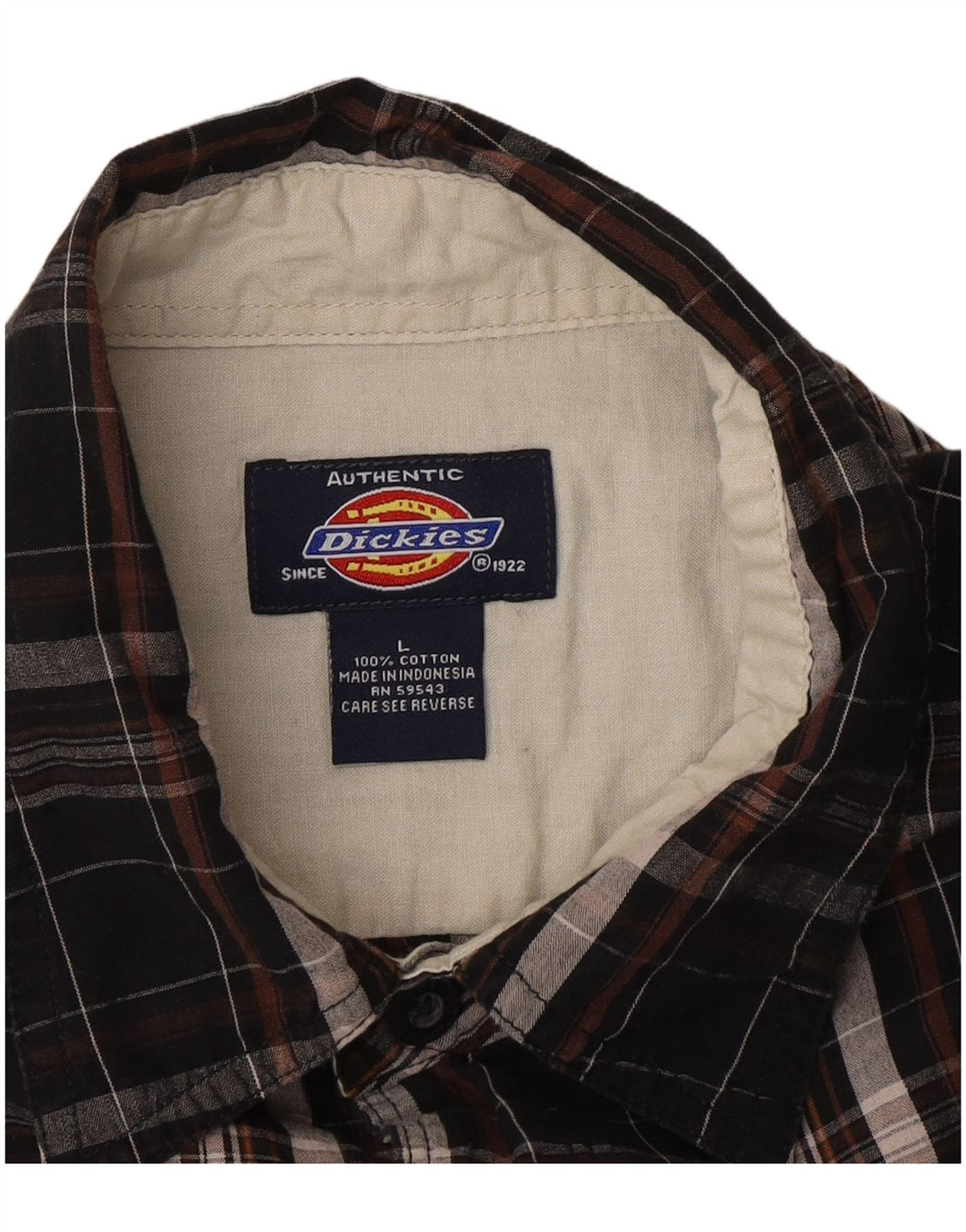 Мужская рубашка с коротким рукавом Dickies, большая черная клетка, хлопок