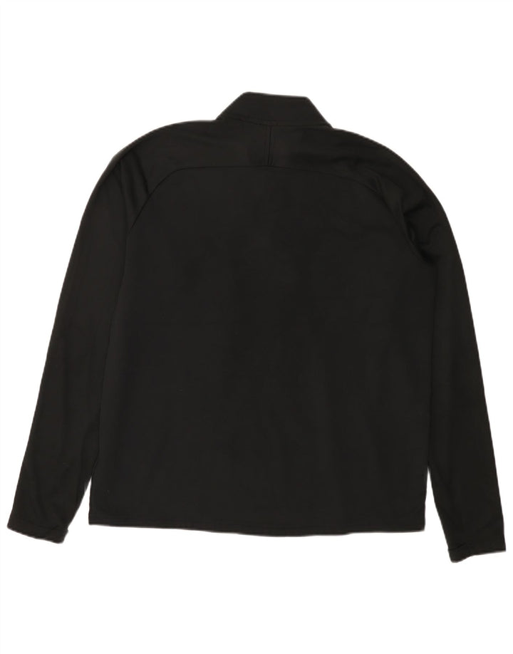 Мужской пуловер с воротником на молнии NIKE Dri Fit, большой черный цветной блок