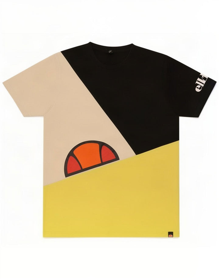 Мужская футболка с рисунком Ellesse, большая разноцветная, с цветными блоками