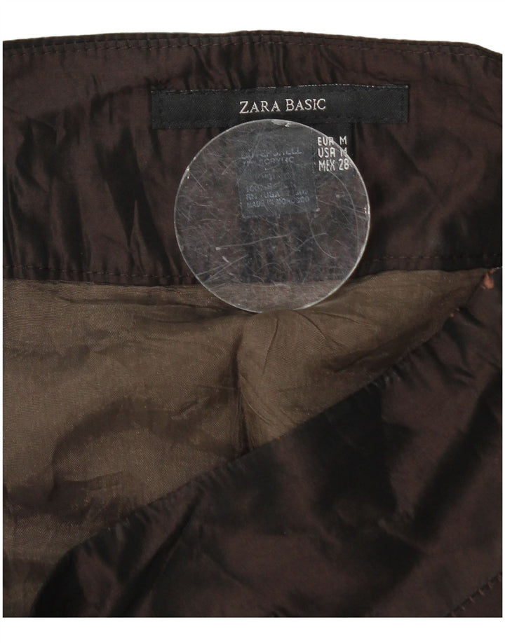 Женская юбка-трапеция Zara Medium W28 Коричневый вискоза