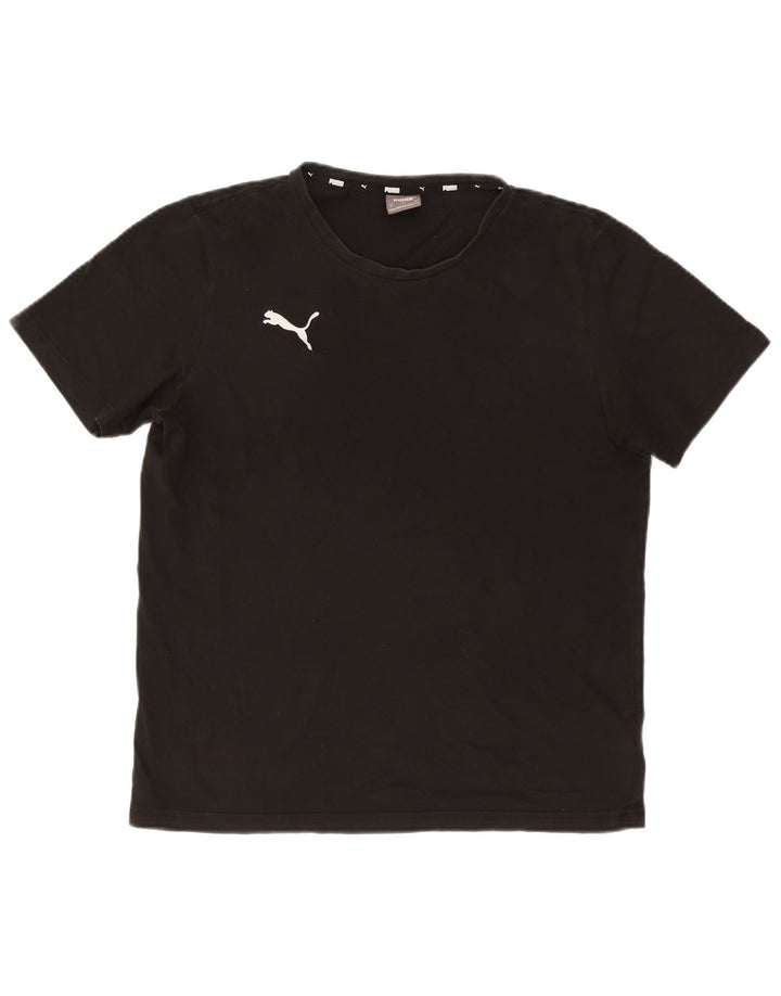 Мужская футболка Puma из хлопка среднего размера, черная