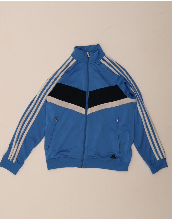 Спортивный костюм Adidas для мальчиков 11–12 лет, синий полиэстер с цветными блоками