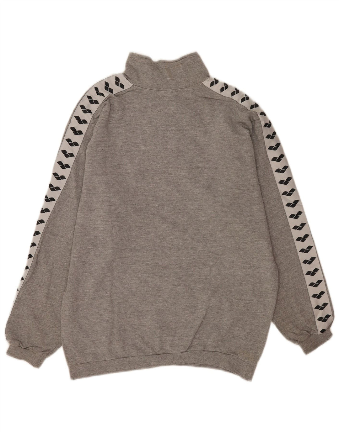 Мужской свитшот Arena на молнии с графическим принтом, джемпер среднего серого цвета с цветными блоками