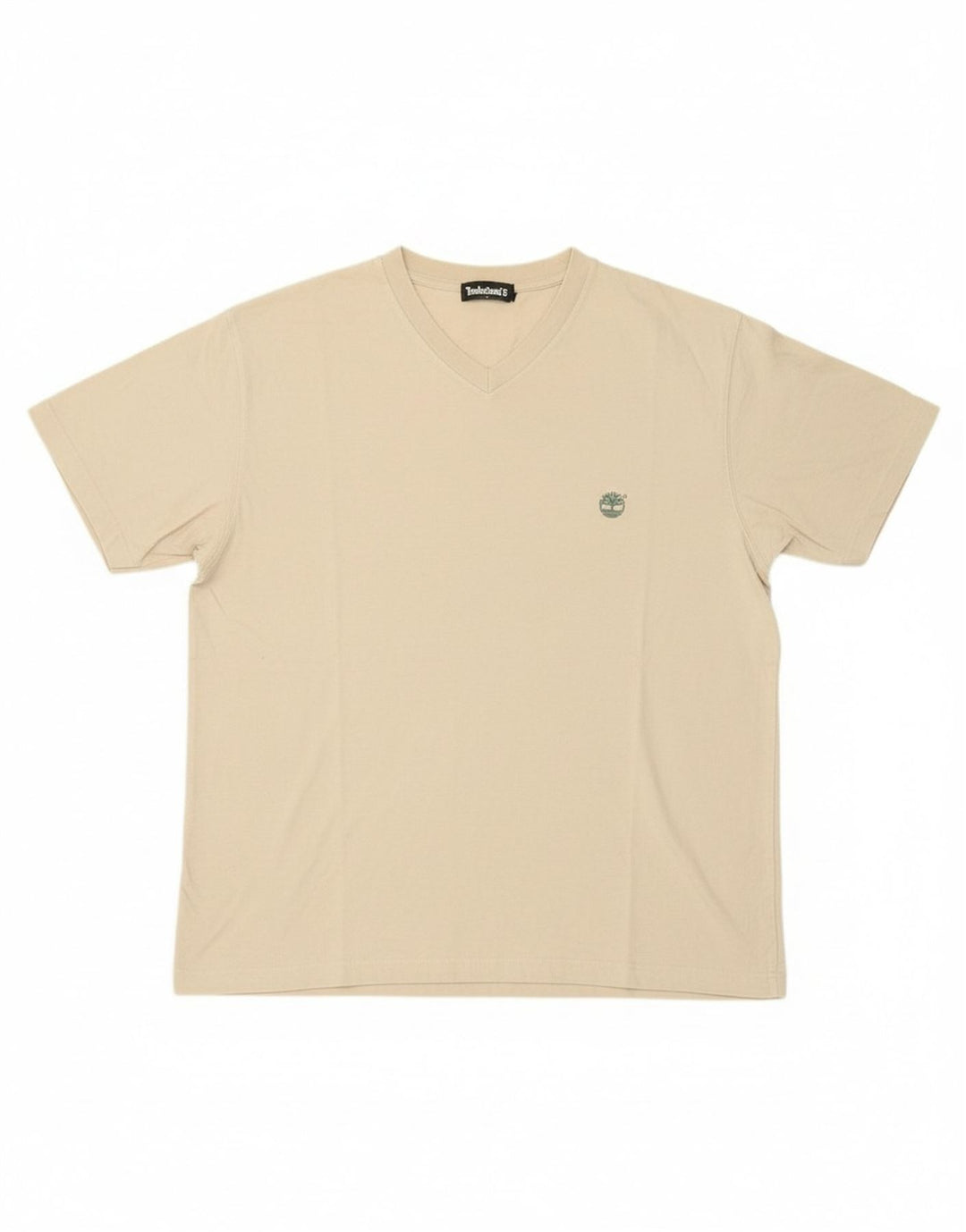 TIMBERLAND Mens T-Shirt Top XL Beige Cotton