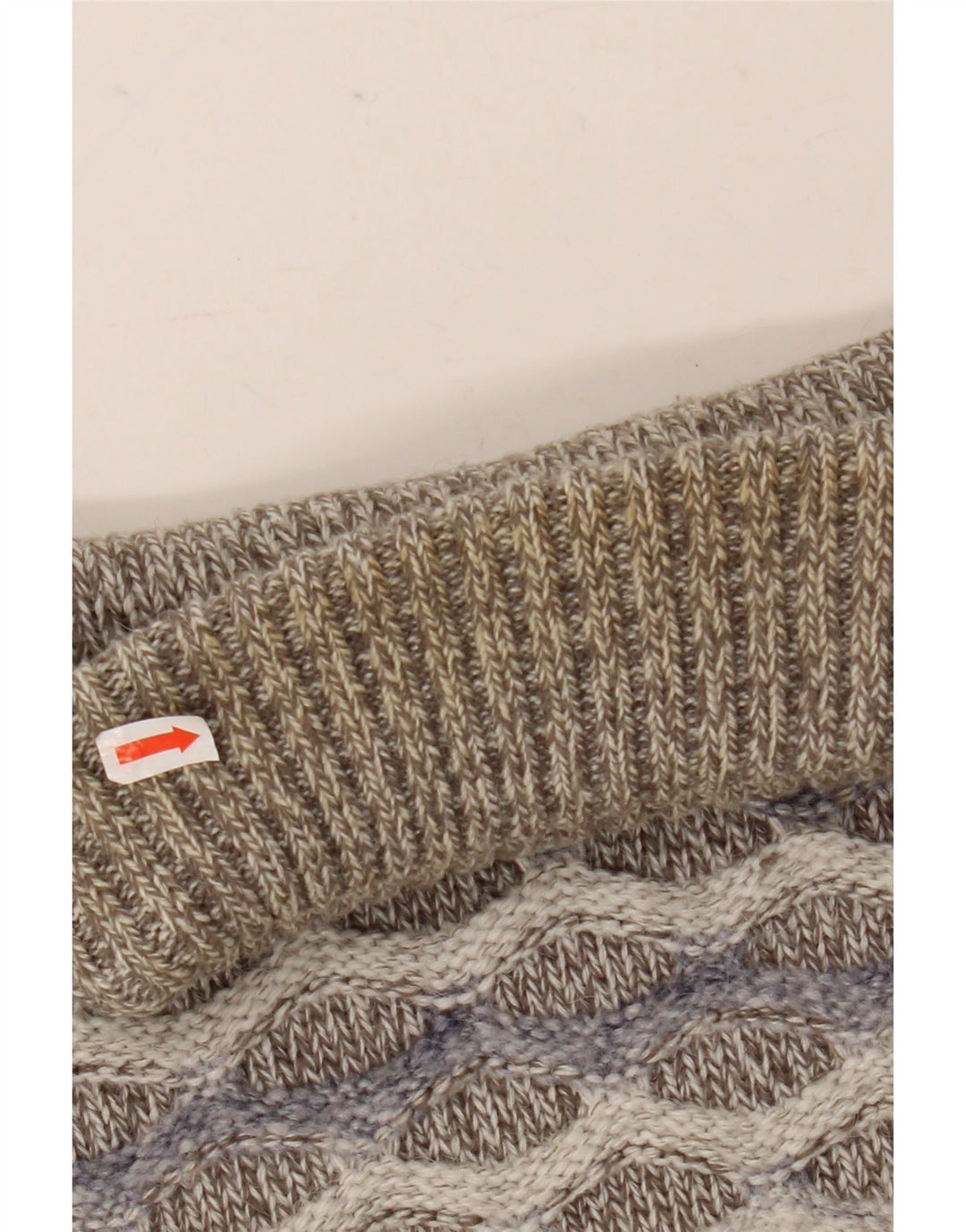 Винтажный мужской джемпер с высоким воротником, большой серый полосатый шерстяной свитер