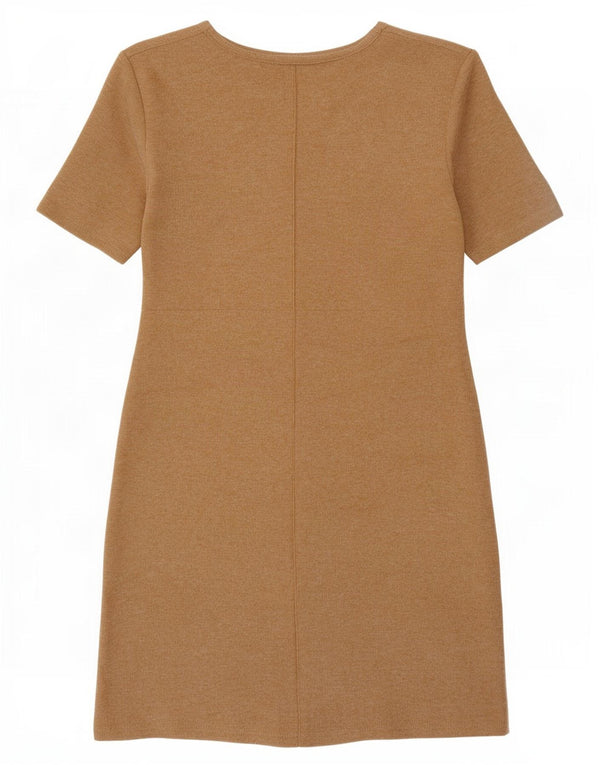Женское платье прямого кроя Zara UK 10, маленькое бежевое