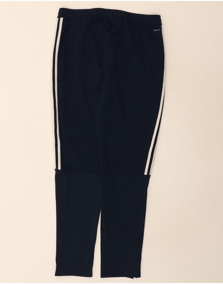 Мужские спортивные брюки Adidas Climalite, большие темно-синие брюки из полиэстера
