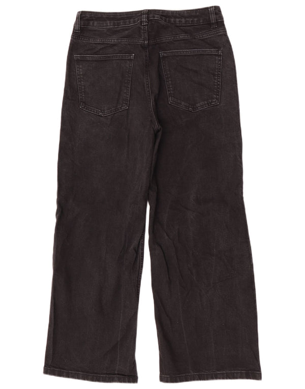 Женские широкие джинсы Marks & Spencer UK 12, средние W30 L28, черный хлопок