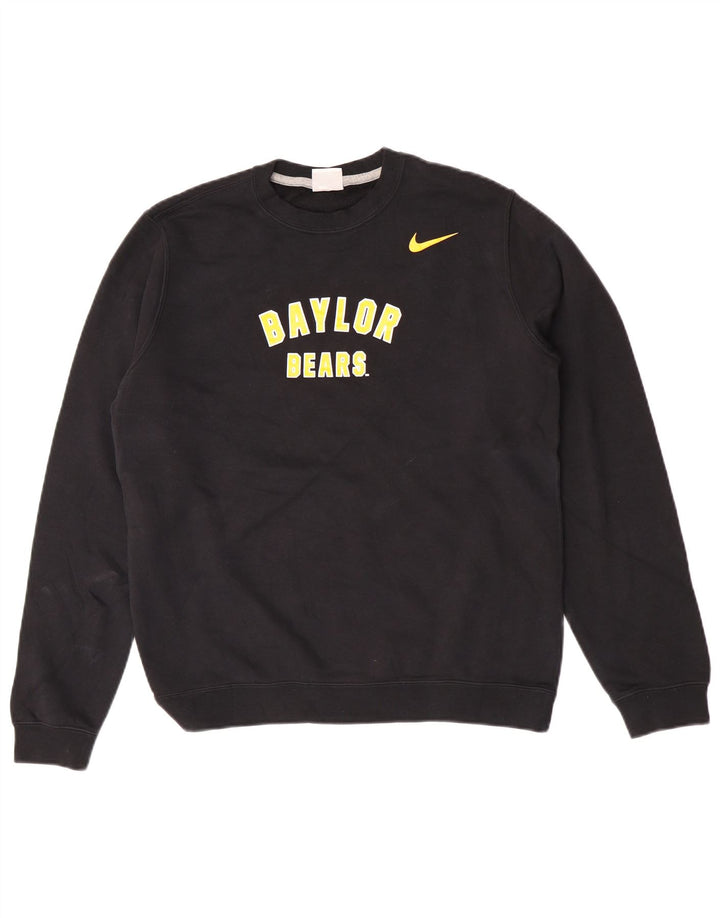 Мужской свитшот с рисунком Nike Baylor Bears, маленький черный хлопковый джемпер