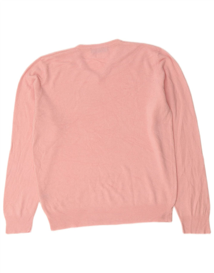 Мужской джемпер с v-образным вырезом Mark & Spencer Blue Harbour, средний розовый акрил