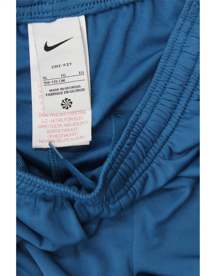 Полный спортивный костюм Nike Dri Fit для мальчиков 12–13 лет, большой синий с цветными блоками