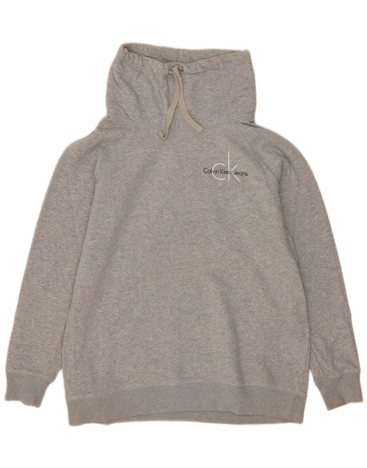 Женский свитер CALVIN KLEIN JEANS UK 14, средний серый в крапинку