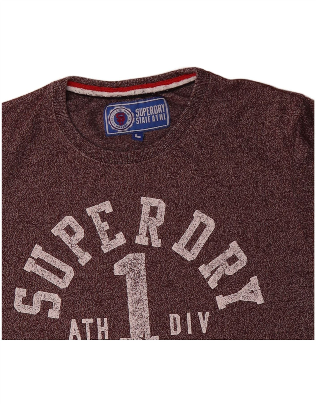SUPERDRY Мужская футболка с рисунком, большой хлопок, фиолетовый в крапинку