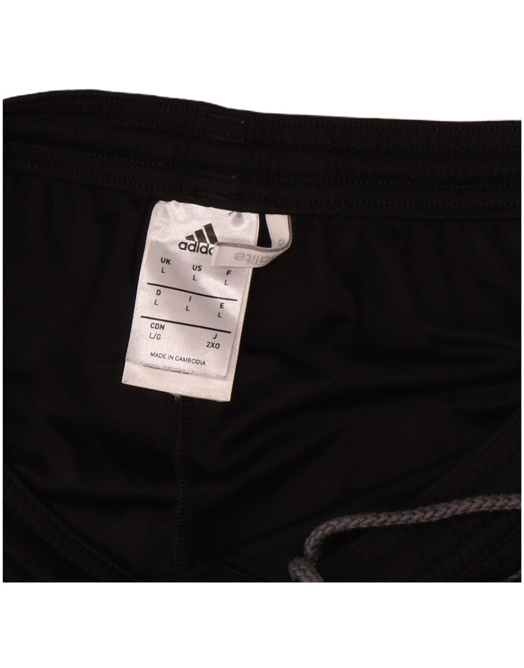 Мужские спортивные шорты Adidas Climalite, большие черные полиэстер с цветными блоками