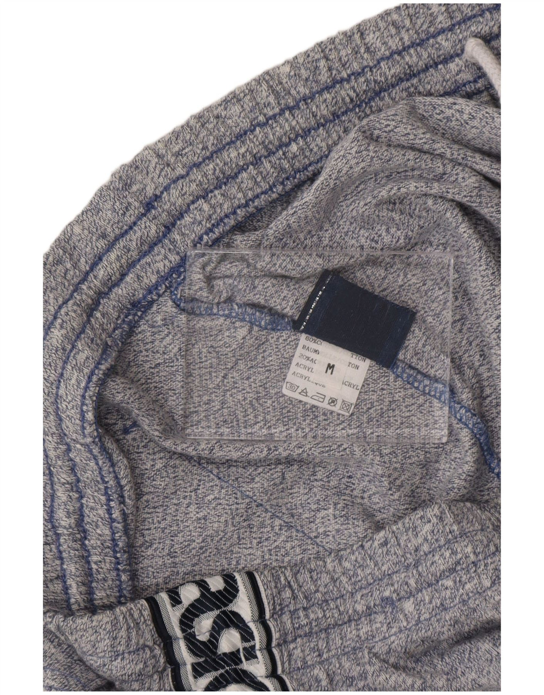 Мужские спортивные брюки ASICS с графическим рисунком, средние темно-синие хлопковые крапинки