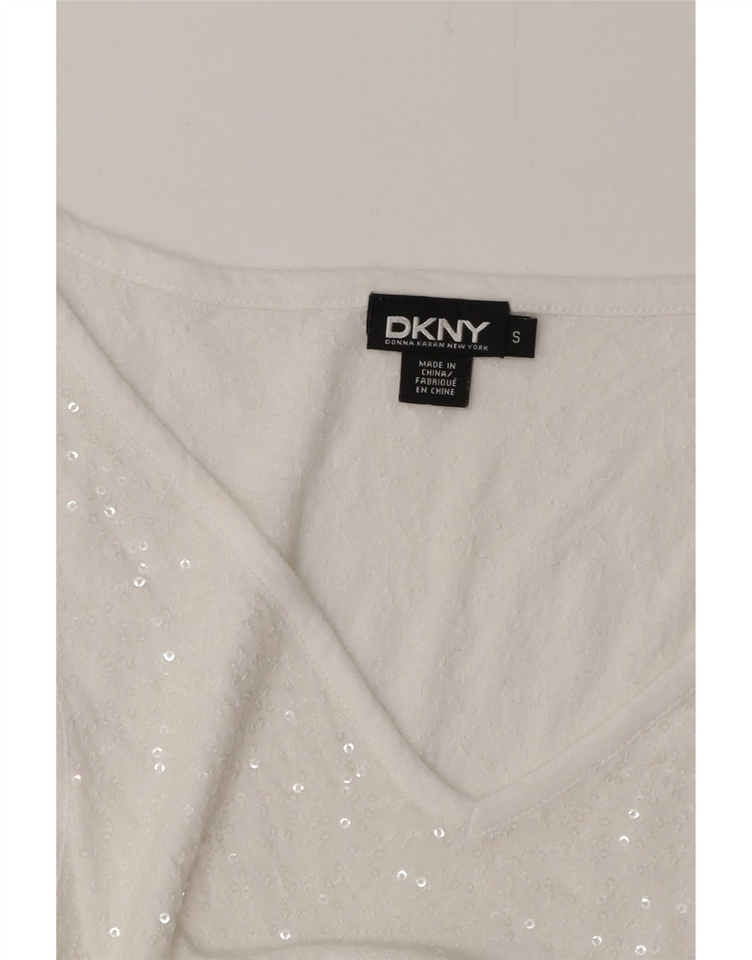 DKNY Womens Sleeveless Blouse Top UK 10 Small White