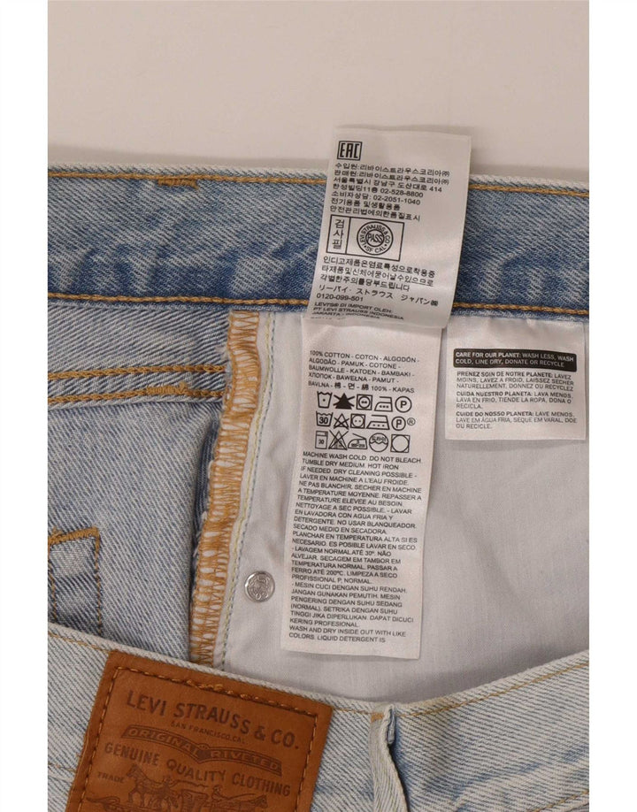 Женская джинсовая мини-юбка Levi's W32, большая синяя, хлопок