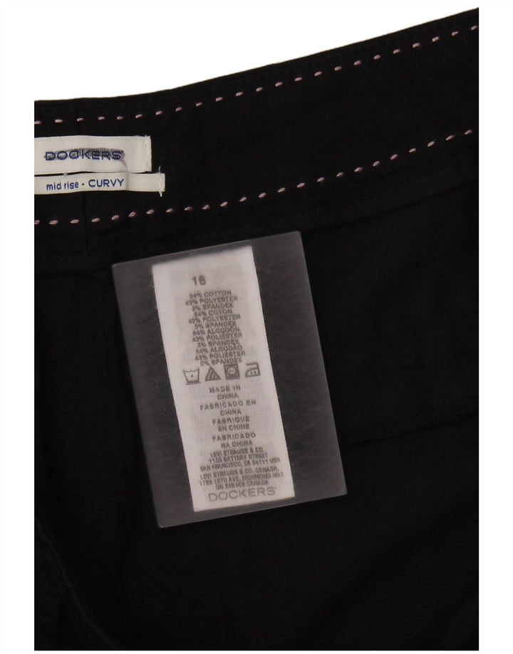 Женские капри DOCKERS с пышной посадкой и средней посадкой США 16 2XL W36 L21 черные