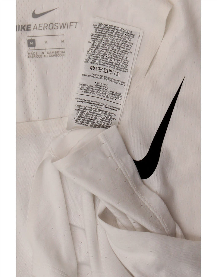 NIKE Womens Graphic Vest Top UK 12 Medium White Polyester Vintage Nike and Second-Hand Nike from Messina Hembry 