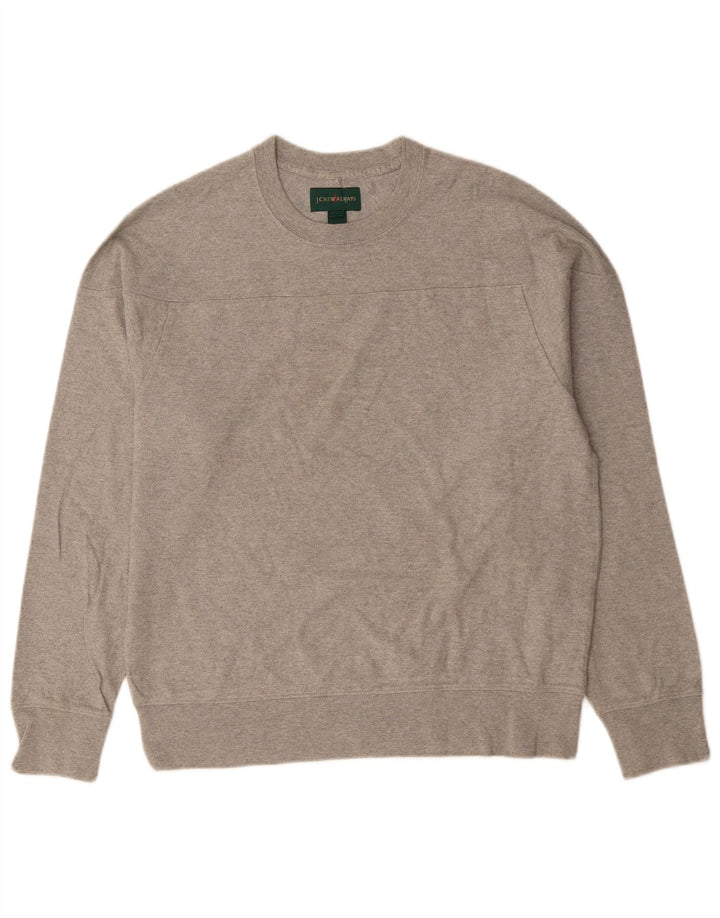 Мужской свитшот J. CREW, хлопковый джемпер среднего серого цвета