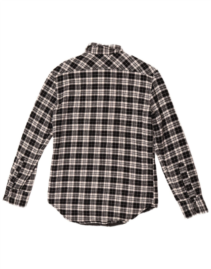 Мужская фланелевая рубашка Zara Lumberjack, маленькая черная хлопковая клетка