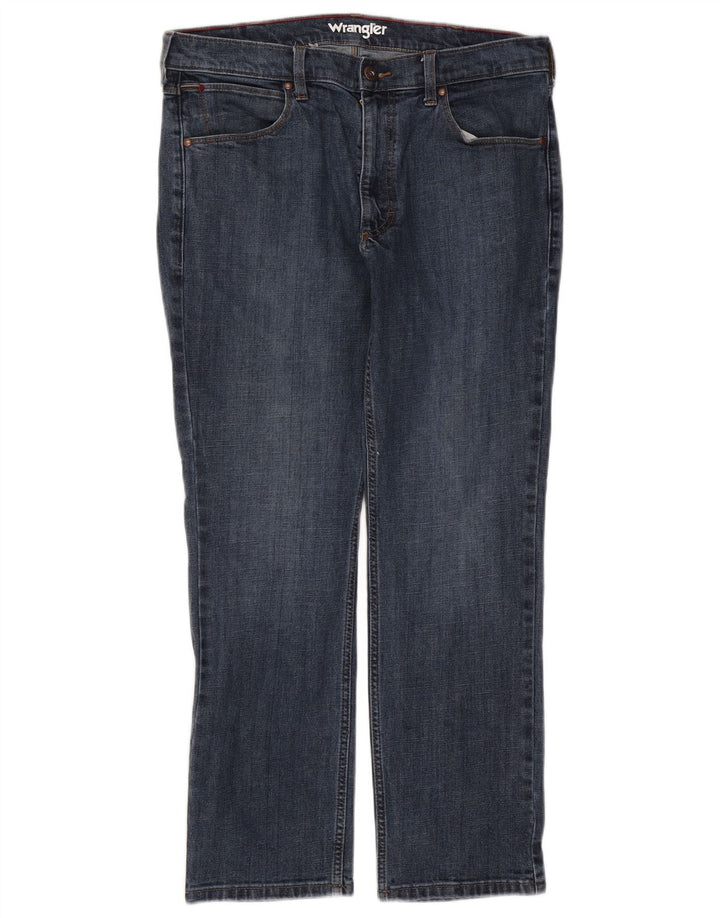 Мужские обычные прямые джинсы Wrangler W33 L30, синий хлопок