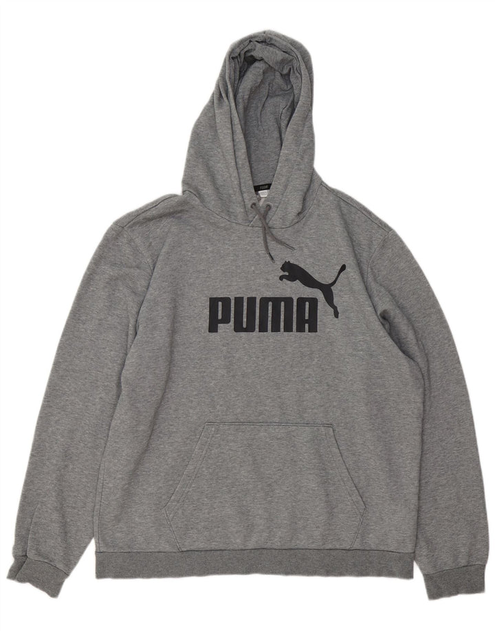 Мужской джемпер с капюшоном PUMA, большой серый, хлопок