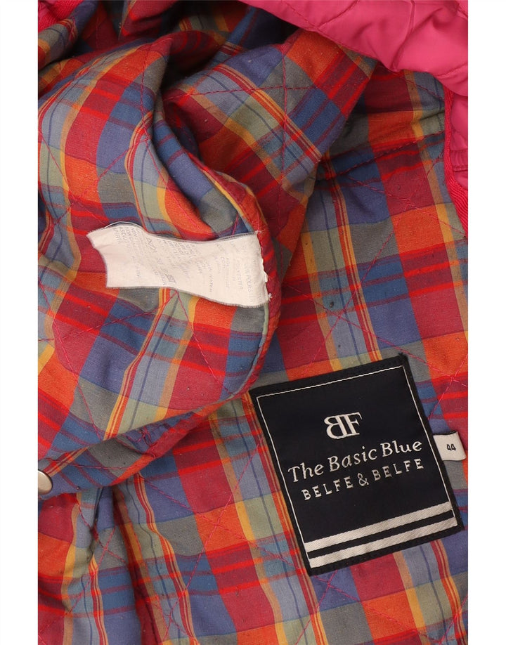 Belfe & Belfe Женское стеганое пальто оверсайз IT 44 Средний розовый полиэстер