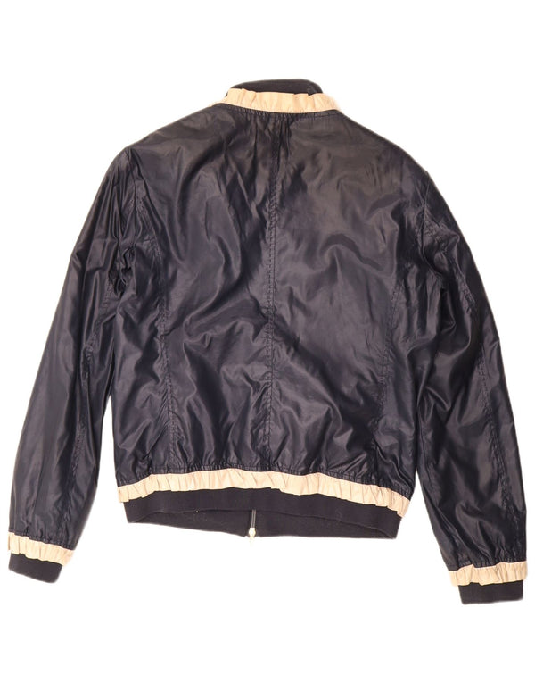 Женская куртка Moschino US 12, большая темно-синяя, полиэстер