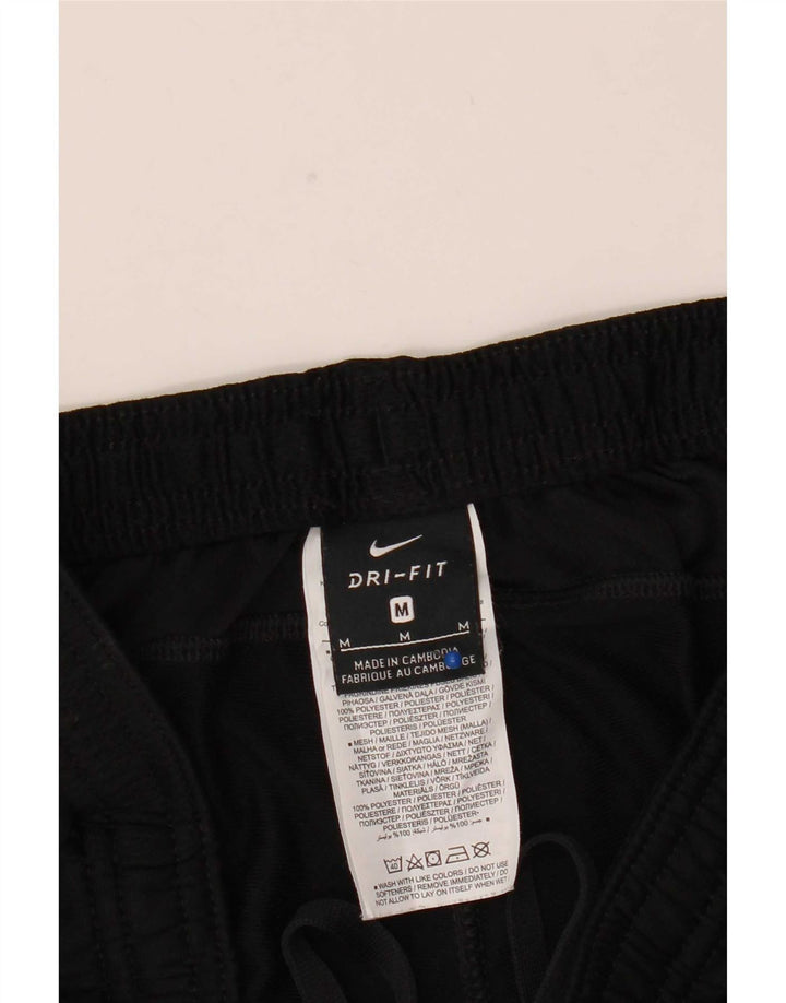Мужские спортивные брюки Nike Dri Fit среднего размера, полиэстер с цветными блоками, средний черный